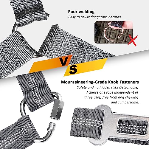 Removable Dog Seat Belt Harness for Car, 3 in 1 Pet Dog Car Seatbelt Leash, Retractable Restraint Secures to Vehicle Headrest & Adjustable Reflective Bungee Dog Seatbelt Tether, Grey - color: Black+Grey