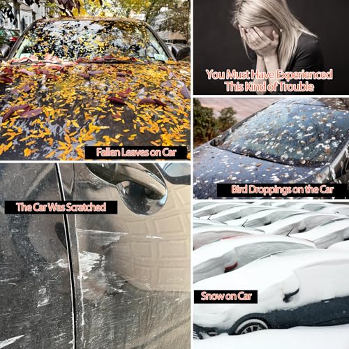 16-Layer 600D Heavy Duty Universal Full Car Cover for Outdoor & Indoor Use - All Weather Sun UV Rain Snow Dust Proof, Waterproof Scratch Resistant, Fits SUVs Body Length 201"-211"/16.7-17.5 ft - size: SUV-533