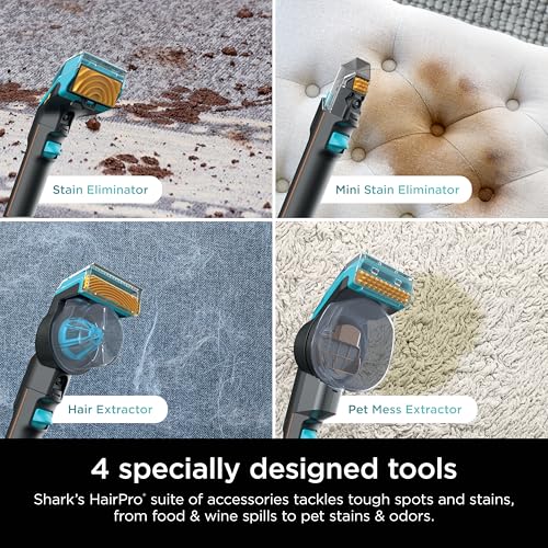 Shark StainStriker HairPro Portable Carpet, Upholstery & Area Rug Cleaner with Pet Mess & Hair Tools, Self-Cleaning, Perfect for Pets & Car Interiors, 4 Cleaning Tools & Pet Solution, Copper, PX251 - style: StainStriker w/ HairPro Technology