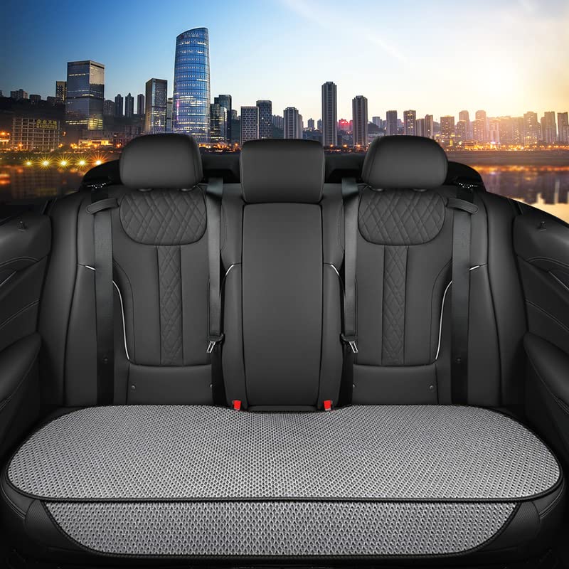 Auto Newer Breathable Universal Four Seasons Car Seat Covers, Luxury Include Front Car Seat Protector and RearCar Seat Cushion,Compatible with 95% Vehicles， Fit for Cars Truck SUV (Grey,3PCS) - color: Grey-3PCS