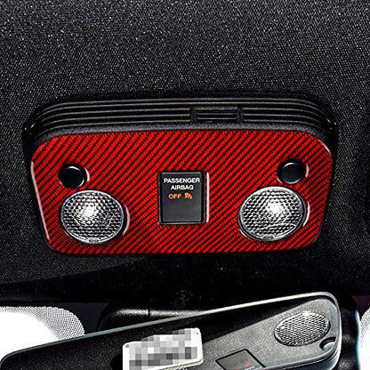 Car Reading Light Control Panel Sticker Carbon Fiber Decal Accessories for Ford Mustang 2015 2016 2017 2018 2019 2020 2021 2022 2023 - color: Reading Light