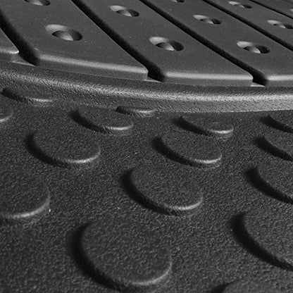 FH Group Automotive Floor Mats Climaproof for All Weather Protection Universal Fit Heavy Duty Rubber fits Most Cars, SUVs, and Trucks (Full Set Trim to Fit) Black - color: Black