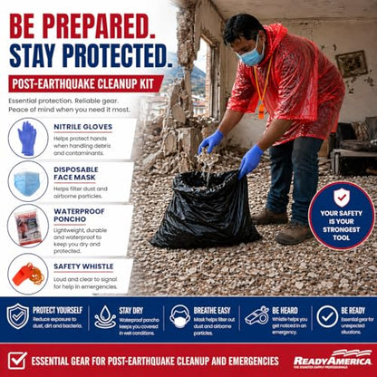 Ready America 70280 72 Hour Emergency Kit, 2-Person, 3-Day Backpack, Includes First Aid Kit, Survival Blanket, Portable Preparedness Go-Bag for Camping, Car, Earthquake, Travel, Hiking, and Hunting, Red