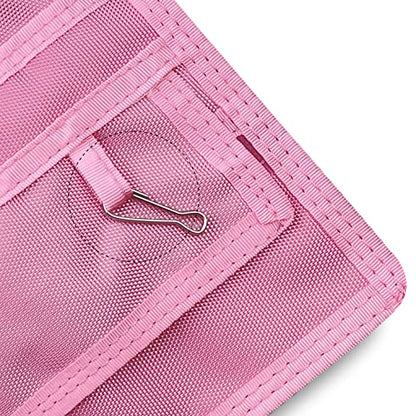 ASA TECHMED Nurse Pocket Organizer, Nylon 5 Pocket Nurse Scrub Organizer, 6 Inch x 5 inch, Pink - color: Pink
