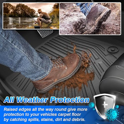 Cartist Floor Mats & Cargo Liner Fit for Nissan Armada 2025/Infiniti QX80 7 Seats Accessories All Weather Cargo Liners Carpet Protection - size: 5)Nissan Armada/QX80【25-26】7 Seats Full set