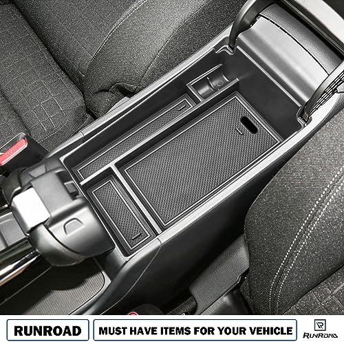 RUNROAD Center Console Organizer Tray Compatible with Honda HR-V 2023 2024 2025 2026 HRV Accessories, ABS Console Organizer Armrest Storage Box Coin Holder, Black