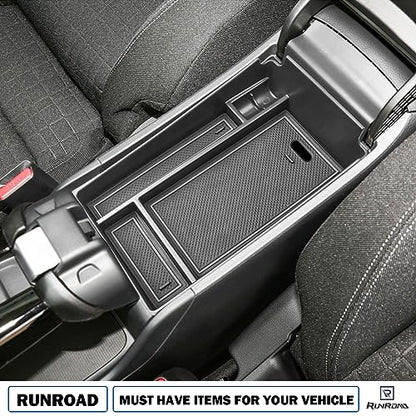 RUNROAD Center Console Organizer Tray Compatible with Honda HR-V 2023 2024 2025 2026 HRV Accessories, ABS Console Organizer Armrest Storage Box Coin Holder, Black