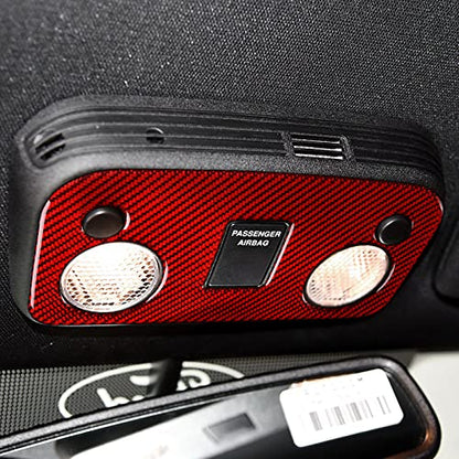 Car Reading Light Control Panel Sticker Carbon Fiber Decal Accessories for Ford Mustang 2015 2016 2017 2018 2019 2020 2021 2022 2023 - color: Reading Light