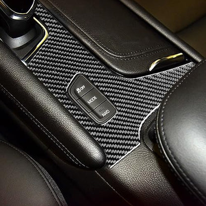 NVCNX Real Premium Carbon Fiber Compatible with Cadillac XT5 2017 2018 2019 Car Center Console Gear Shift Panel Cover Sticekr Decal Interior Trim Accessories Black - color: For 2017-2019 Xt5 Center Console Gear Shift Panel