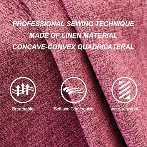 BOPUOVRE Linen Car Seat Cover - Non-Slip & Breathable - Universal Fit for Cars, Vans, SUVs, Trucks - 2 Units - Pink - color: Pink