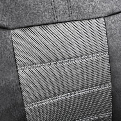 AUTOYOUTH Leather Car Seat Covers, Air Cool Mesh Design, Airbag Compatible Car Seat Covers Front Seats, Enhanced Comfort for Most Cars, SUVs, Vans - Grey - color: Grey