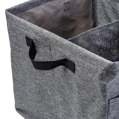 Honey-Can-Do Heavy Duty Large Collapsible Trunk Organizer with 3 Dividers, Exterior Pockets & Carrying Handles | Cargo Storage Bin for SUV, Truck, Groceries & Tools