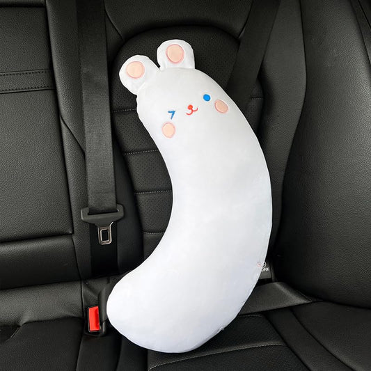 Car Seat Belt Pillow Stocking Stuffers Cute Toy Rabbit Safety Seatbelt Shoulder Pad Auto Accessory Neck Cushion Protector Seatbelt Shoulder Protector Sleeping Pillow Nice Gift (Rabbit) - color: Rabbit