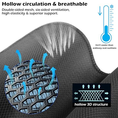 TOPABYTE Rear Seat Covers for Toyota RAV4 2019-2026 LE, XLE, XLE Premium, Limited Breathable Bottom Car Seat Cushion Four Seasons Universal Protector Pad Mat Accessories (3pcs/Black Ice Silk) - size: Rear Seat Cover 3pc