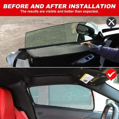 Car Side Window Shades for Corvette C8 2020-2024 Sun Shade Heat Insulation Strong-Light Blocking&UV Protection Privacy Essential Interior for Baby,Car Camping and Napping Curtains (2PCS)