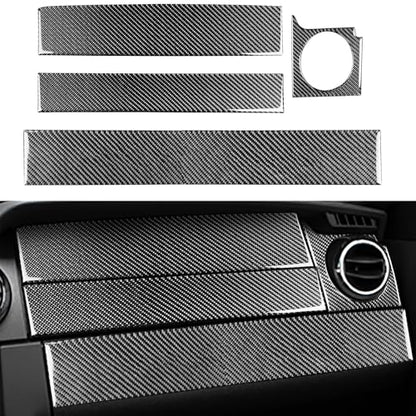 Co-Pilot Instrument Panel Cover Trim Interior Stickers Compatible with Ford Mustang GT Shelby 2005 2006 2007 2008 2009 Carbon Fiber Accessories Decals 4PCS - color: Co-pilot Meter Kit-black