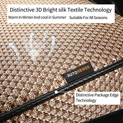 Auto Newer Breathable Universal Four Seasons Car Seat Covers，Luxury Car Seat Cushion ，Protectors for Front Seat Bottoms,Compatible with 95% Vehicles， Fit for Cars Truck SUV (Gold Beige,1PCS) - color: Gold Beige-1PCS