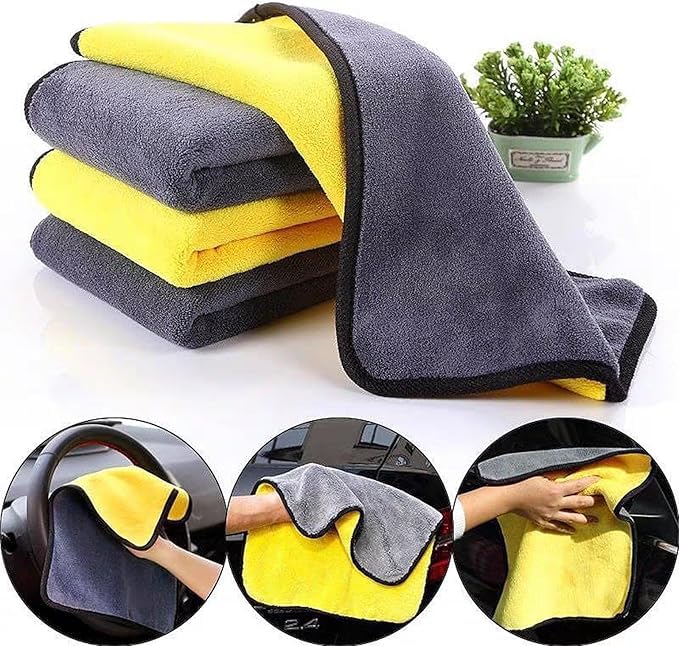 1 Pack Premium Microfiber Towels Coral velvet Washing and Detailing Towels for Car Detailing & Household Cleaning – Ultra-Soft Super Absorbent, Lint & Streak-Free 11.8"x23.5”Dual-Sided Cleaning Cloth