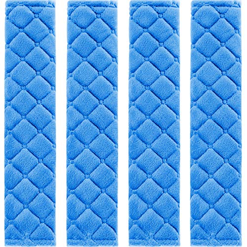 Tatuo 4 Pack Seat Belt Cover Extra Long Seat Belt Pads for Car Soft Comfort Shoulder Strap Covers Harness Pads Helps Protect Your Neck and Shoulder(10.6 Inch,Blue) - color: Blue, size: 10.6 Inch