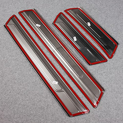Beautost Fit for Honda CRV CR-V 2023 2024 2025 2026 Outside Door Sill Scuff Plate Guard Cover Trims (Black) - color: Black