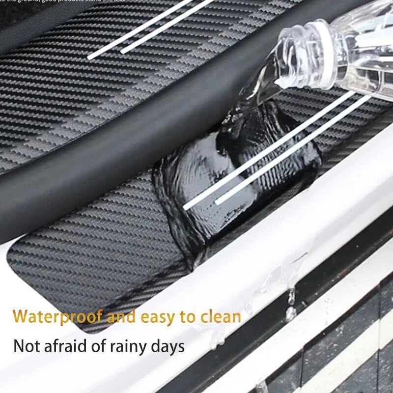 9 Pcs Car Door Sill Protector for Honda CR-V Hybrid & CRV 2023 2024 2025 2026, Scuff Plate Guard Entry Trim Carbon Fiber Texture Anti-Scratch Waterproof Durable