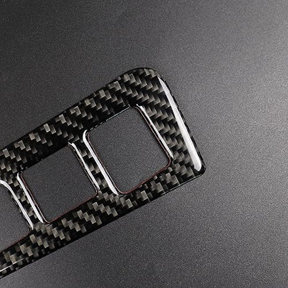 NVCNX Carbon Fiber Compatible with Cadillac XT6 2020-2025 / XT5 2017-2025 2018 2019 2020 2021 2022 2023 2024 Accessories Car Electronic Handbrake Button Panel Cover Interior Trim Black -A - color: Electronic Handbrake Button Panel - a