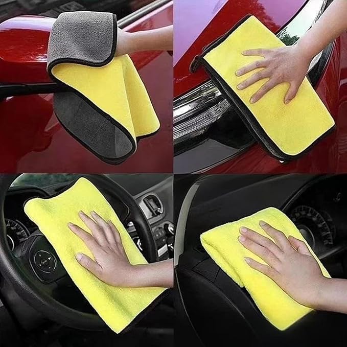 1 Pack Premium Microfiber Towels Coral velvet Washing and Detailing Towels for Car Detailing & Household Cleaning – Ultra-Soft Super Absorbent, Lint & Streak-Free 11.8"x23.5”Dual-Sided Cleaning Cloth