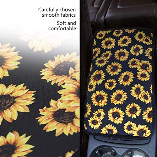 Dreaweet Blue Marble Print Armrest Cover for Car Truck,Soft Comfortable Car Center Armrest Cover Universal Center Console Cover Replacement - color: Blue Marble Print