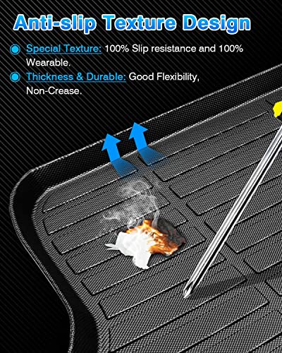 Cartist Cargo Liner Custom Fit for Kia Seltos 2021-2024 2025 2026 in Upper Position(Fits Without Subwoofer)(No SX Turbo Models) All Weather Trunk Floor Mat TPE Waterproof - size: 5)Kia Seltos (Fits Without Subwoofer)【2021-2025】