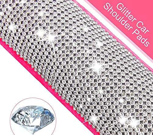 Plush Auto Gear Shift Knob Cover with Crystal Glitter Bling Rhinestones for Girls,Lady Universal Fit (Bling) (Pink) - color: Pink