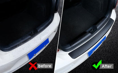 Rear Bumper Guard Protector for Car, Universal Carbon Fiber Scratch-Resistant Non-Slip Trunk Door Entry Sill Protector for (47.24 * 3.14) - size: 47.24*3.14