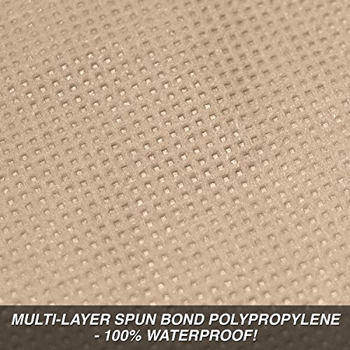 Budge Rain Barrier Cover Fits Sedans up to 22' Long | Waterproof | Breathable, Tan, 264" L x 70" W x 53" H (RSD-5)