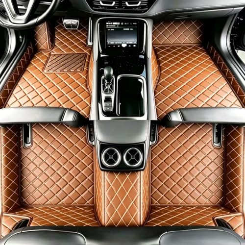 Customize Floor mats for car fit 99% Sedans SUV Sports,Custom Automotive Floor mat Fit Truck, All Weather Men Women Car Protection Pads Non-Slip auto Floor Liners (Brown), RH2206UPR - color: Brown