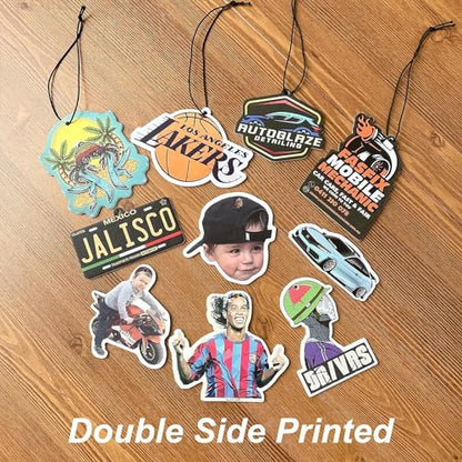 10/20/50/100Pcs Custom Air Fresheners with Picture Photo Logo - Personalized Double Sided Photo Air Freshener Personalized Gifts for Valentine's Day Birthday Anniversary(10pcs-Crop) - color: 10 Pcs - Crop