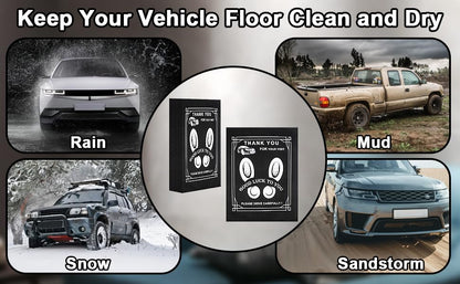 50-Pack Black Disposable Car Floor Mats 19.6x15.7 Inch Heavy-Duty Automotive Protectors for Car Wash & Detailing - Universal Fit Portable Vehicle Foot Pads (Fits SUV/Truck/Sedan)
