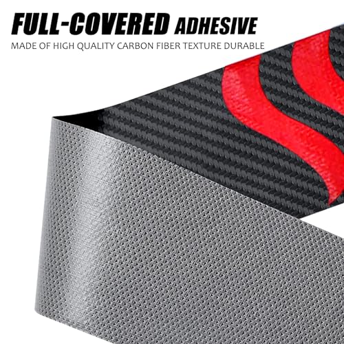 Door Sill Protector Compatible with Dodge Charger Challenger 4PCS Door Sill Protector with Plastic Scraper Carbon Fiber Leather Door Entry Guard Decoration | SS Shape|