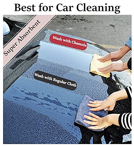 SHEEPSKIN ELITE Chamois Car Drying Towel XL Mega Size (5.7-6.2 sq ft) Chamois Cloth for Car Wash Towels Drying Real Leather Absorbent Fast Drying Natural Chamois Car Wash Cloth (5.7-6.2 sq ft) - size: 5.7 sq. ft.