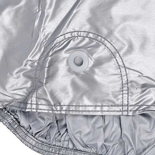 Motor Trend All Season WeatherWear 1-Poly Layer Snow proof, Water Resistant Car Cover Size XL1 - Fits up to 210" - CC-544+LOCK , Silver - size: X-Large