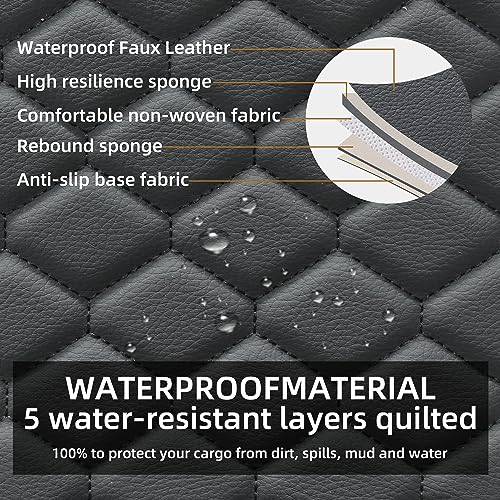 Elantrip Luxury Leather Car Seat Covers, Anti-Slip & Waterproof, Full Protection with Storage - Fits Most Cars, SUV, Trucks(Black, 2-Pack) - color: Black