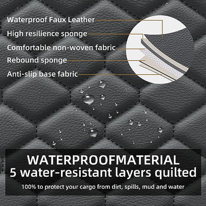 Elantrip Luxury Leather Car Seat Covers, Anti-Slip & Waterproof, Full Protection with Storage - Fits Most Cars, SUV, Trucks(Black, 2-Pack) - color: Black