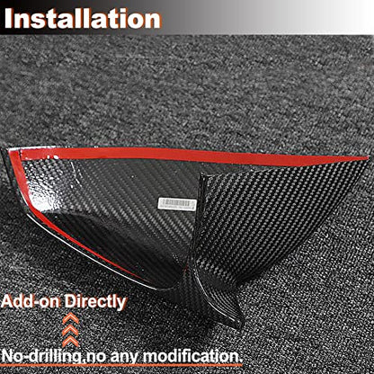 MCARCAR KIT Dry Carbon Fiber Mirror Cover Caps for Tesla Model S 2021-2023 Add-on Side Rearview Mirror Caps Car Exterior Accessories Factory Outlet