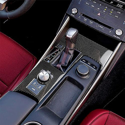 NVCNX Car Center Console Gear Shift Panel Cover Decal Compatible with Lexus IS250 2014 2015 / IS200t 2016 2017 / IS300 2016-2020 / IS350 2014-2020 Carbon Fiber Interior Trim Accessories Black - A - color: Gear Shift Panel - a