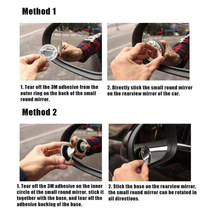 KARKOR Blind Spot Mirror Round HD Glass Convex 360° Wide Angle Side Rear View Mirror Exterior Accessories and Interior for Cars SUV and Trucks Pack of 2