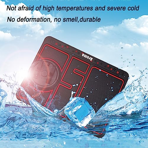 Tumecos Car Non-Slip Mat for Car Dashboard,Dashboard Mat for Car Dashboard Accessories,Dash Cell Phone Mount,Anti-Slip Pat Can Hold Cell Phone, Keys, Sunglasses - style: Style D