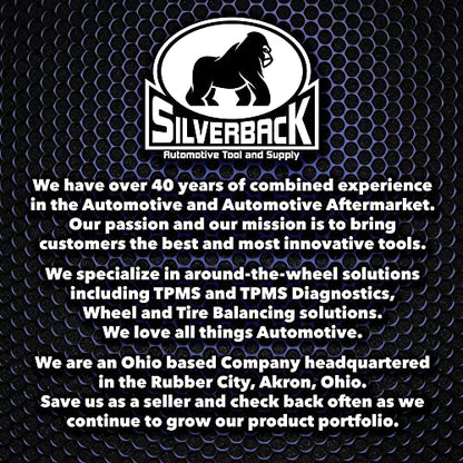 Silverback Digital Tire Pressure Gauge, 0-150 PSI. Tire Pressure Gauge for Car, Truck, Motorcycle, RV's, ATV's, Dirt Bikes, Lawn Tractor & Bicycle Tires. Backlit LCD Screen with 4 Unit Measurements.