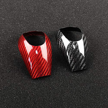 AIRSPEED Carbon Fiber Gear Shift Knob Cover Interior Trim for BMW M3 M5 M6 Accessories(Black) - style: Style D