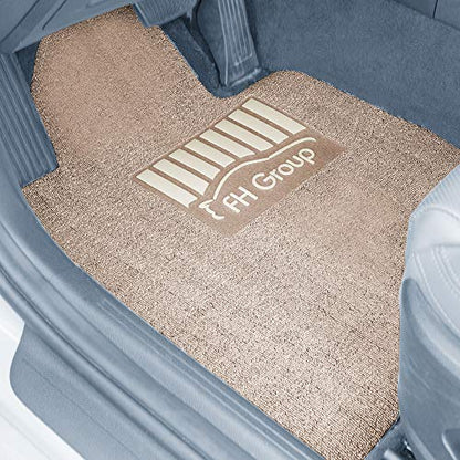 FH Group Car Floor Mats - DIY Ultra Waterproof Trimmable Non-Slip Vinyl Floor Mats, Solid Beige - color: SOLID BEIGE