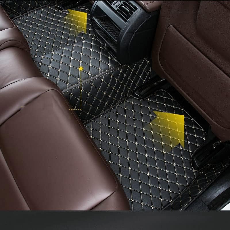 Custom Making Car Floor Mats for 96% Car Model Luxury Leather All Weather Waterproof Anti-Skid Full Coverage Liners (Grey) - color: grey