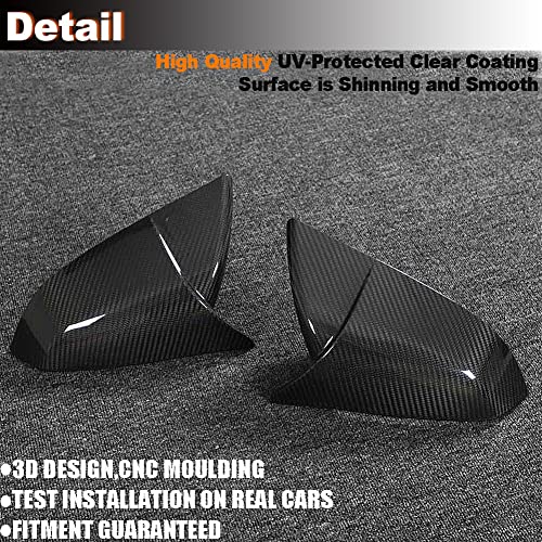 MCARCAR KIT Dry Carbon Fiber Mirror Cover Caps for Tesla Model S 2021-2023 Add-on Side Rearview Mirror Caps Car Exterior Accessories Factory Outlet