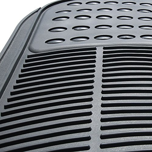 FH Group Automotive Floor Mats Climaproof for All Weather Protection Universal Fit Trimmable Heavy Duty fits Most Cars, SUVs, and Trucks, 2pc Front Set Solid Gray - color: Gray, style: Front Set